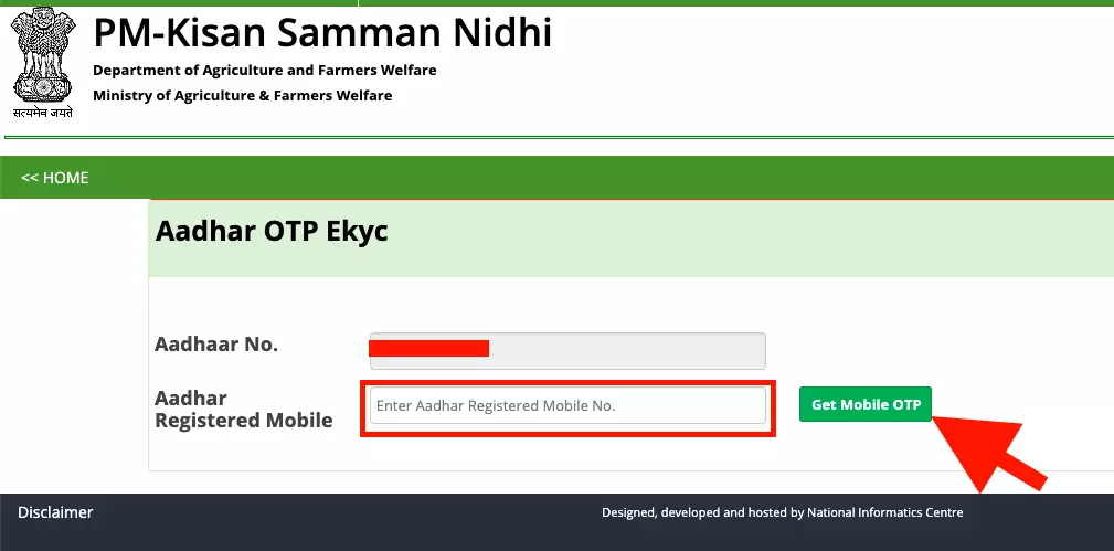 Pm kisan samman nidhi ekyc