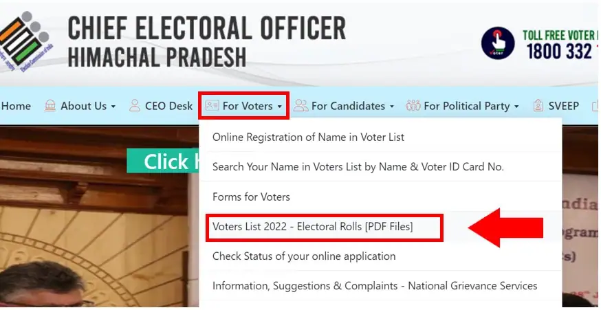 Himachal Pradesh Voter List pdf download