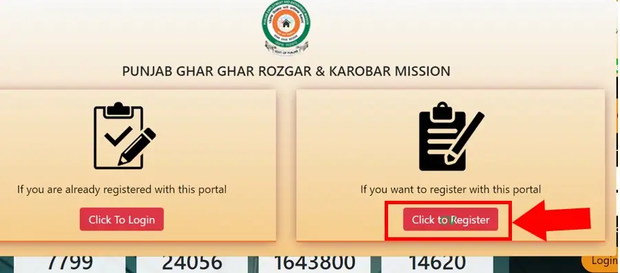 Punjab Ghar Ghar Rozgar Portal register