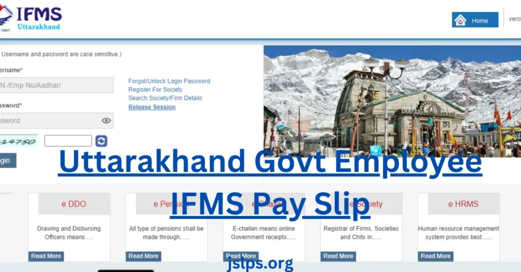 Uttarakhand Govt Employee IFMS Pay Slip